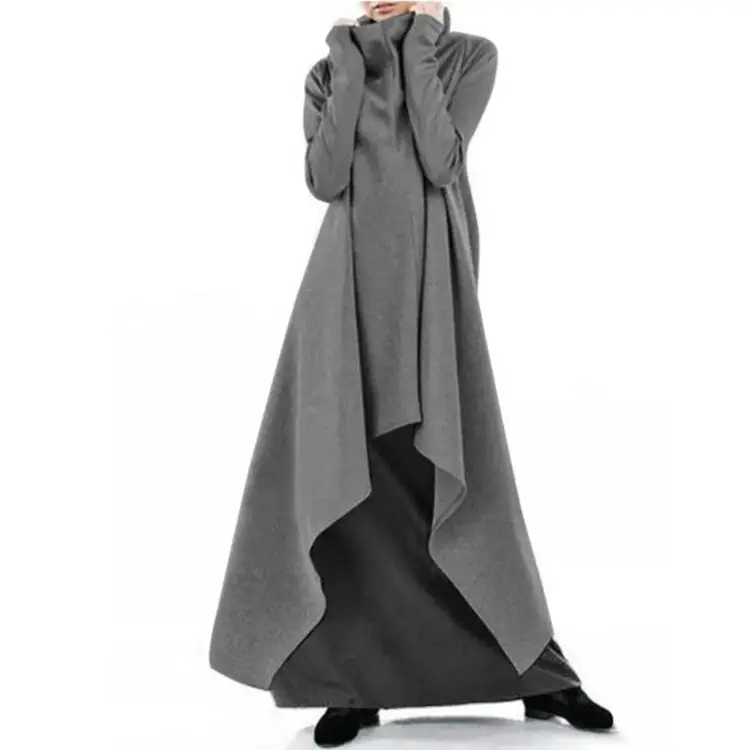 2023 Grey Loose Irregular Robe for Women