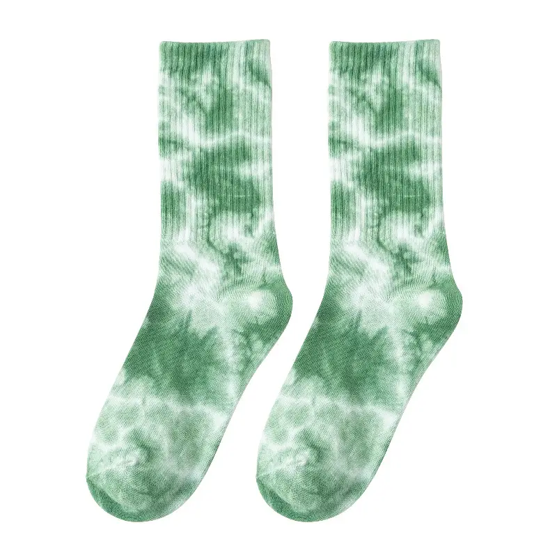 Tie-Dyed High-Top Cotton Socks for Men, Large Size Street Trendy Socks, High-Top Cotton Socks, Colorfulful Sweat-Absorbent Breathable Socks, Comfortable