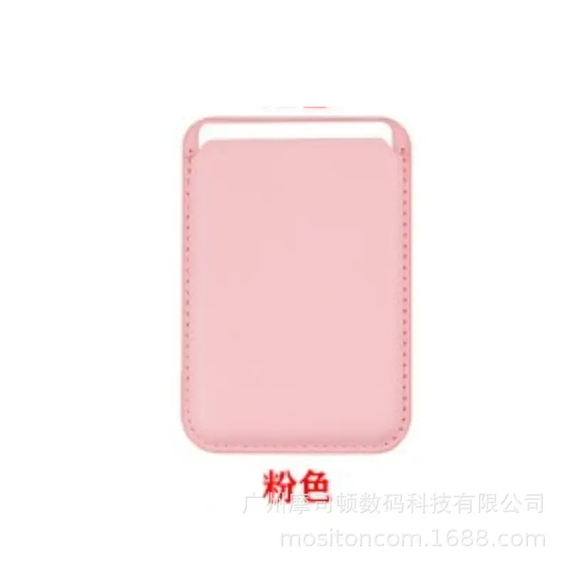 Apple 14 Magsafe Card Case Leather Pink Magnetic - Image 12