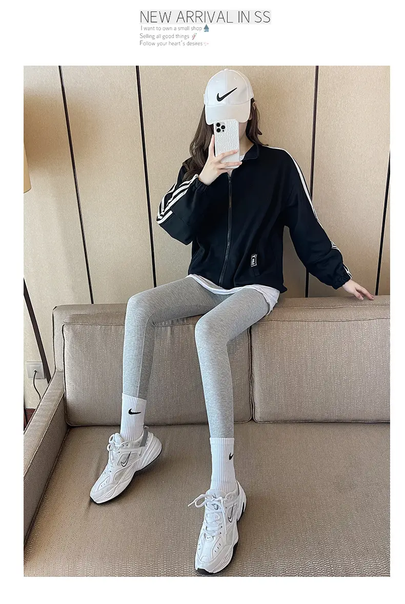 Women Grey Fleece Leggings Warm Winter Wear — feature 22