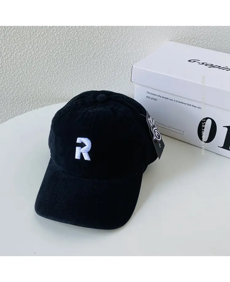 Korean Style Women's Cotton Baseball Cap Orange with Embroidered Logo - Image 4