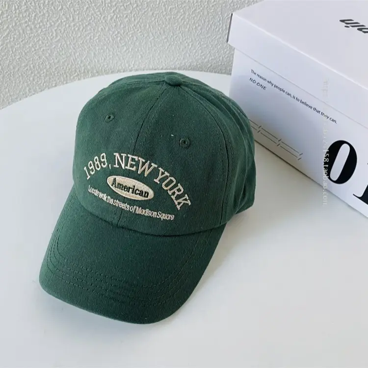 Men's Brown Korean Style Cap with Letter Label - Image 8
