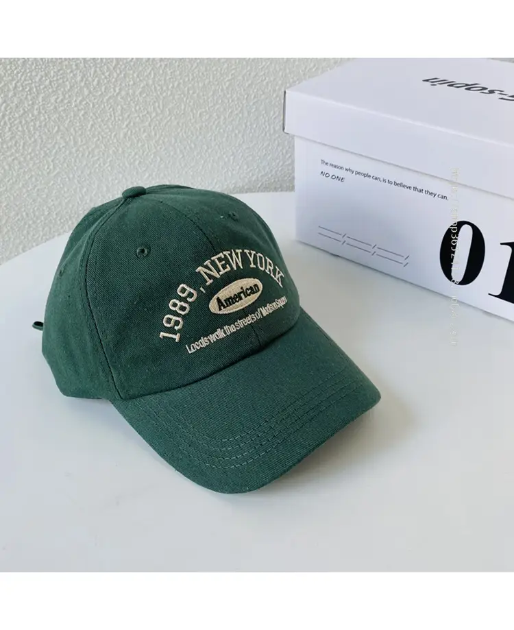 Men's Brown Korean Style Cap with Letter Label — feature 8