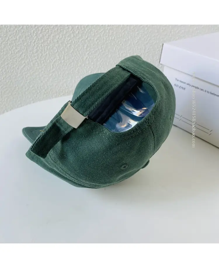 Men's Brown Korean Style Cap with Letter Label — feature 9