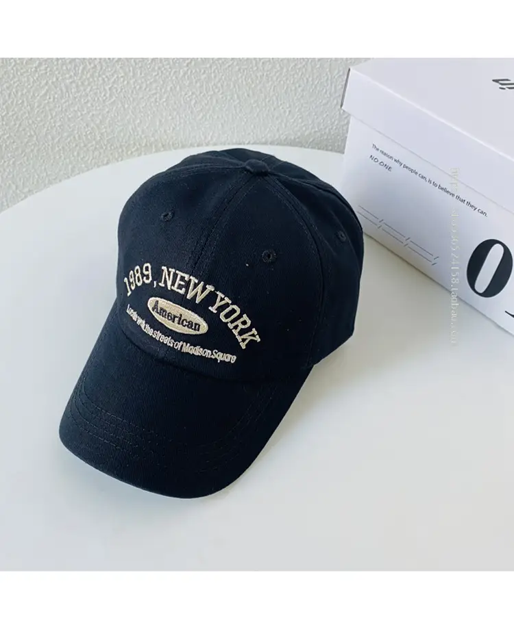 Men's Brown Korean Style Cap with Letter Label - Image 3