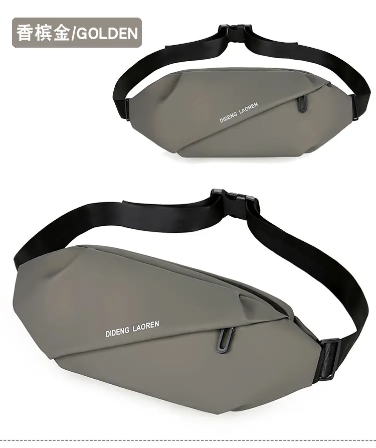 Men's Grey Cycling Chest Bag with Adjustable Strap — feature 18