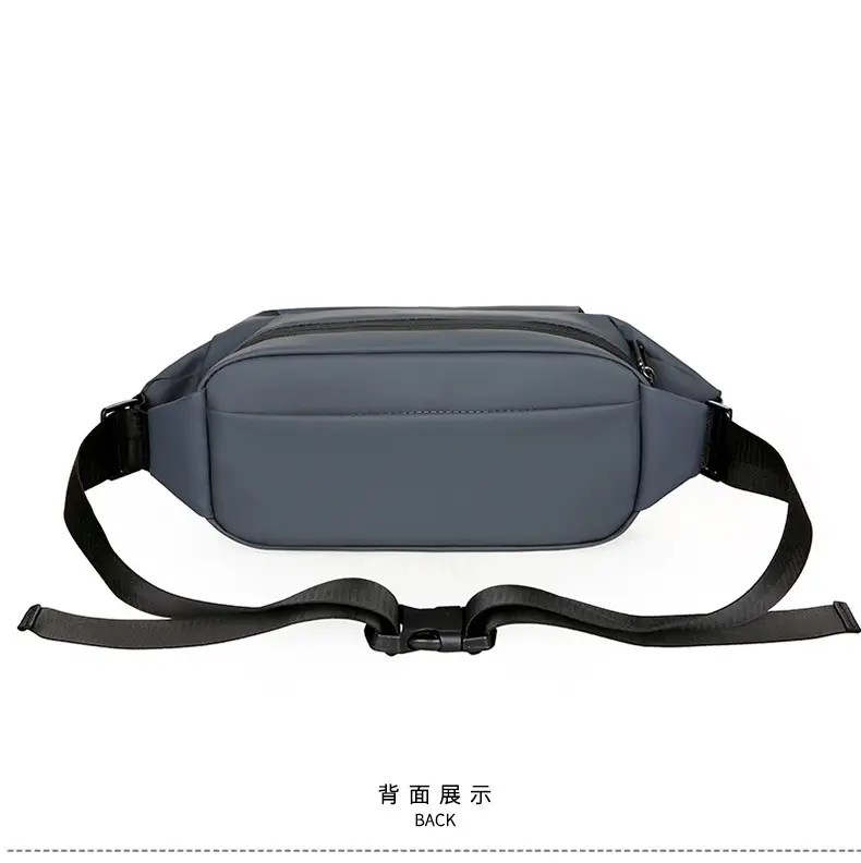 Men's Grey Cycling Chest Bag with Adjustable Strap — feature 23