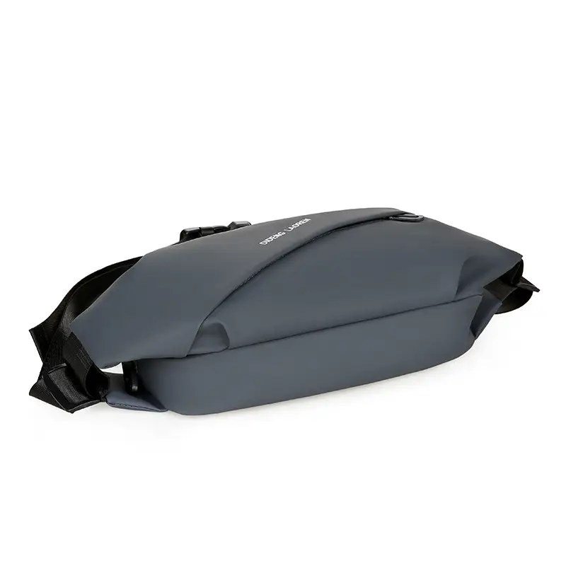 Men's Grey Cycling Chest Bag with Adjustable Strap — feature 31