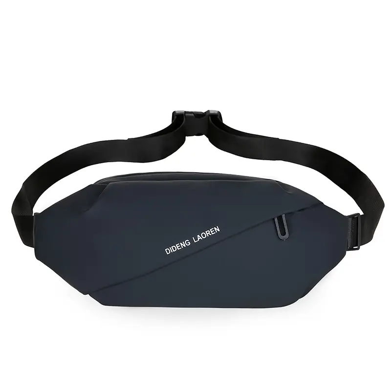 Men's Grey Cycling Chest Bag with Adjustable Strap - Image 3
