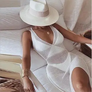 Women Sexy V-Neck Backless Jumpsuit Hip Skirt Suit Light Blue â feature 6