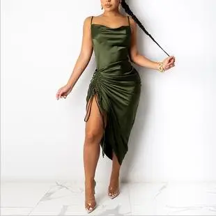 Women Sexy V-Neck Backless Jumpsuit Hip Skirt Suit Light Blue â feature 7
