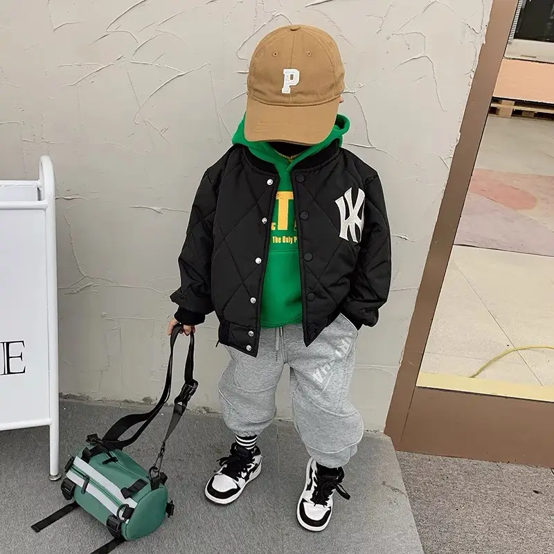 New York Yankees Quilted Bomber Jacket for Boys Brown - Image 4