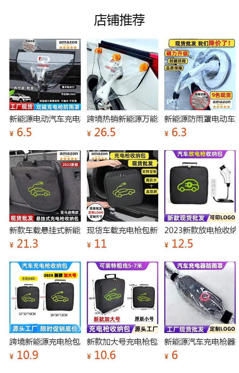 Cross-Border Wholesale Charging Gun Bag New Energy Charging Gun Storage Bag Byd Car Charger Cable Storage Bag — feature 1