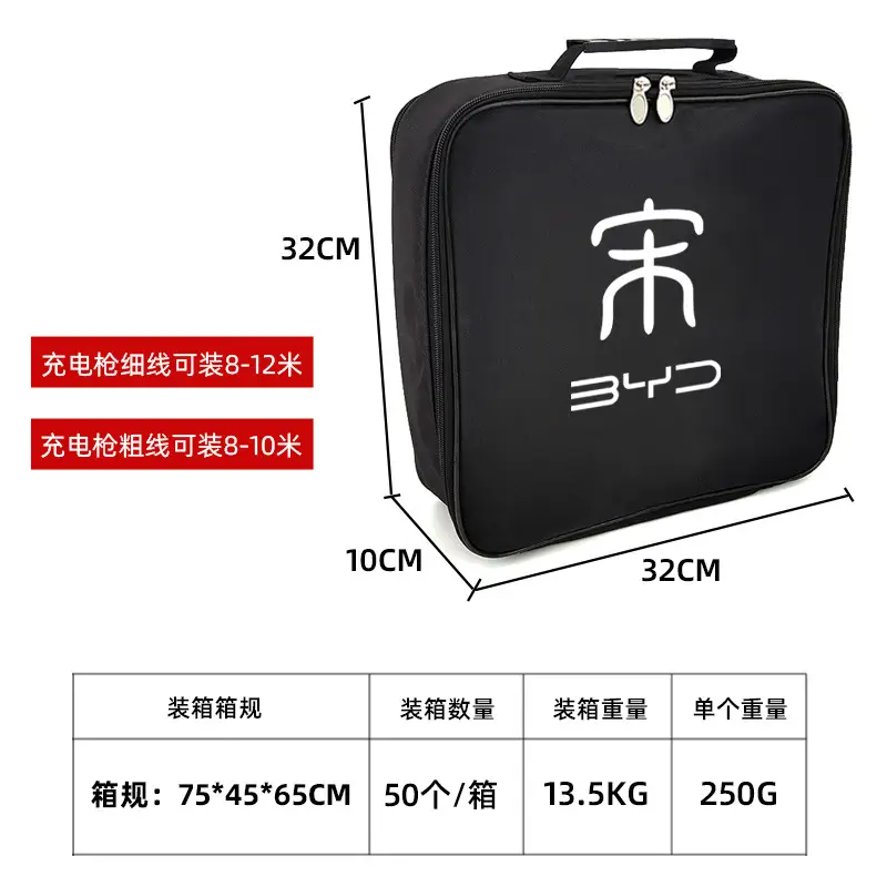 Cross-Border Wholesale Charging Gun Bag New Energy Charging Gun Storage Bag Byd Car Charger Cable Storage Bag