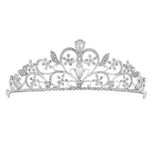Cross-Border Bridal Jewelry Pearl Headband Crown Fairy Wedding Dinner Headdress Forest Style Diamond Crystal Flower Crown — feature 9