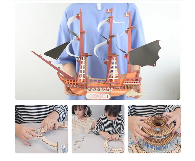 Wooden Dragon Boat Assembly Puzzle for Kids — feature 18