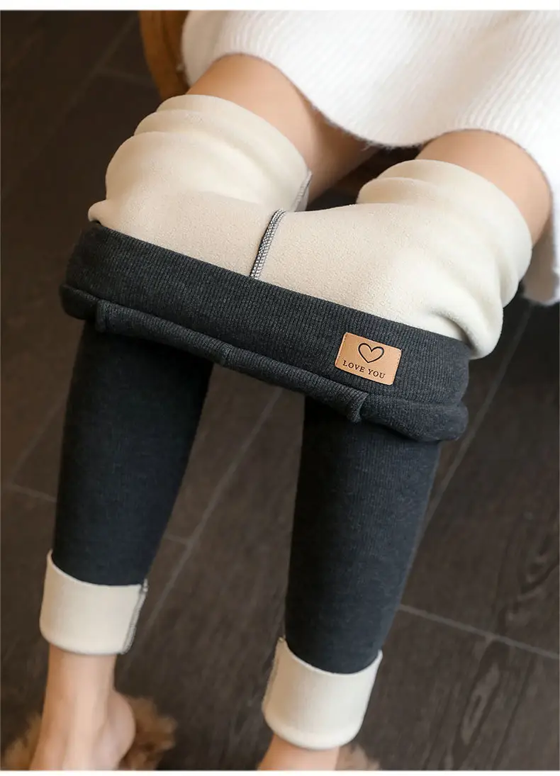 Women Zebra Print Leggings Warm Cotton Outerwear Set — feature 20