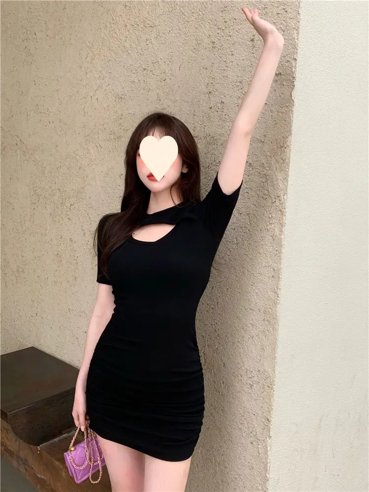 Black Hip-Hugging T-Shirt for Women Spring Summer — feature 11