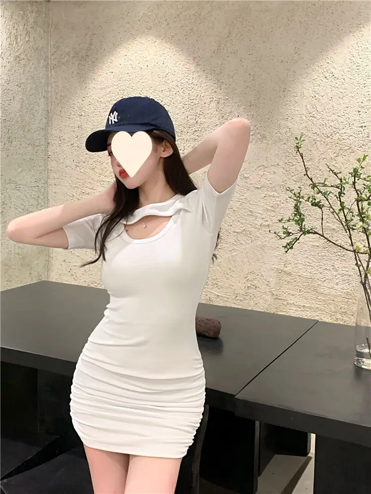 Black Hip-Hugging T-Shirt for Women Spring Summer — feature 17