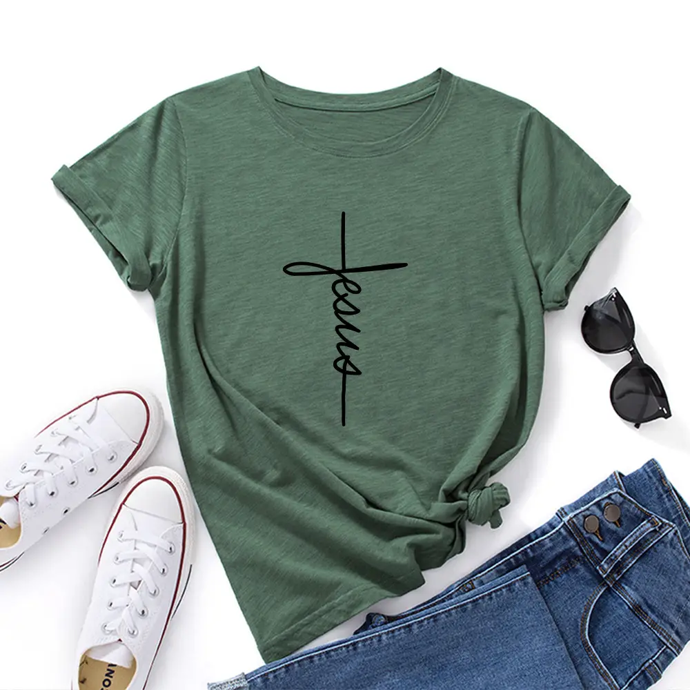 Yellow T-Shirt with "Wish Eaby" Print for Women - Image 5