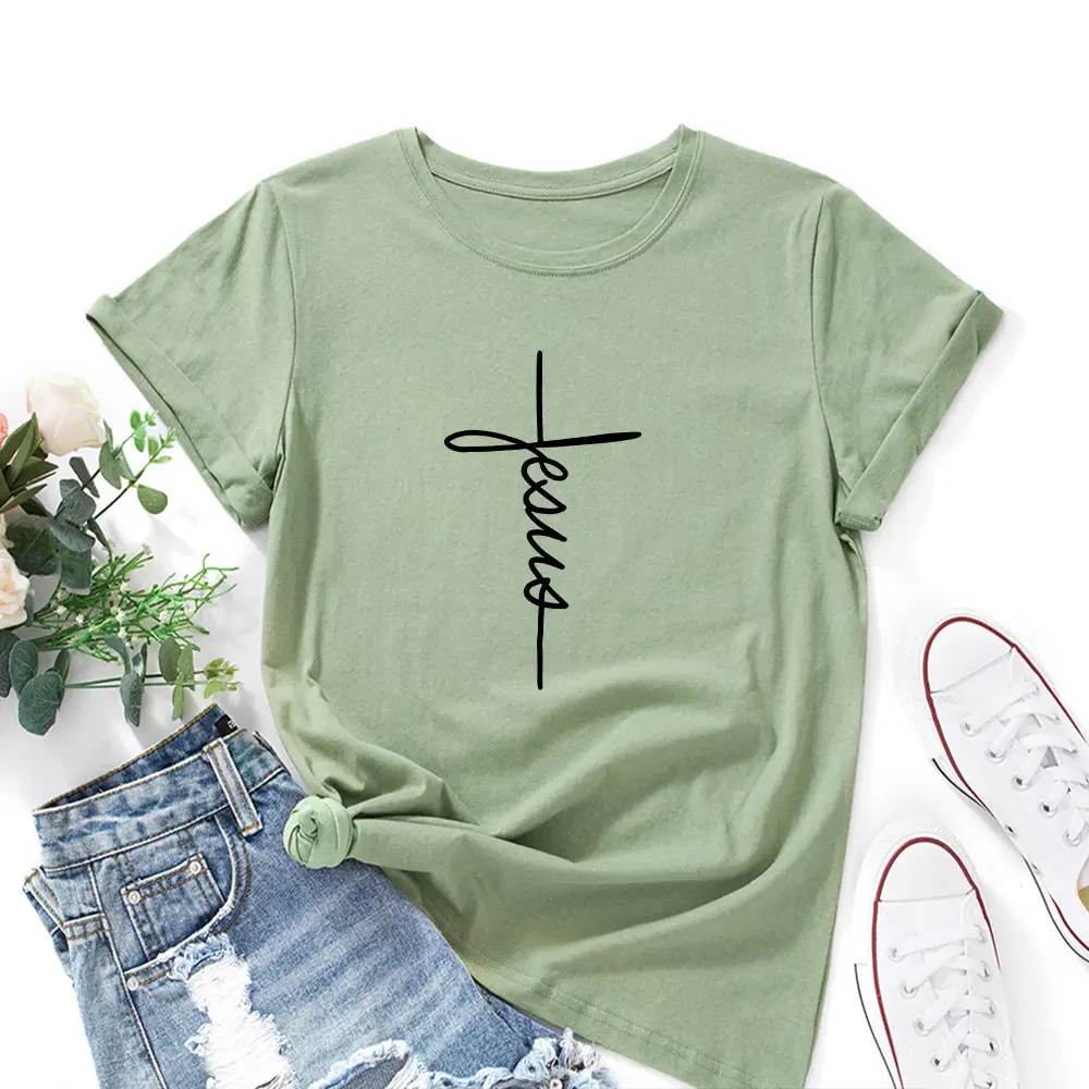 Yellow T-Shirt with "Wish Eaby" Print for Women - Image 10