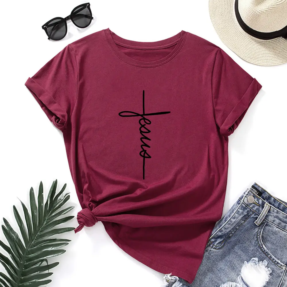 Yellow T-Shirt with "Wish Eaby" Print for Women - Image 11