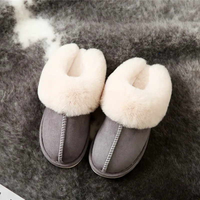 Cross-border explosions cotton slippers women autumn and winter home couples warm home plush confinement cotton shoes men manufacturers wholesale