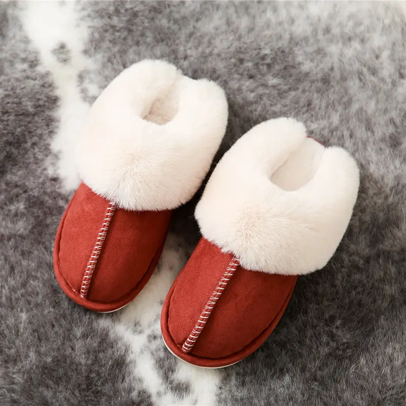 Cross-border explosions cotton slippers women autumn and winter home couples warm home plush confinement cotton shoes men manufacturers wholesale