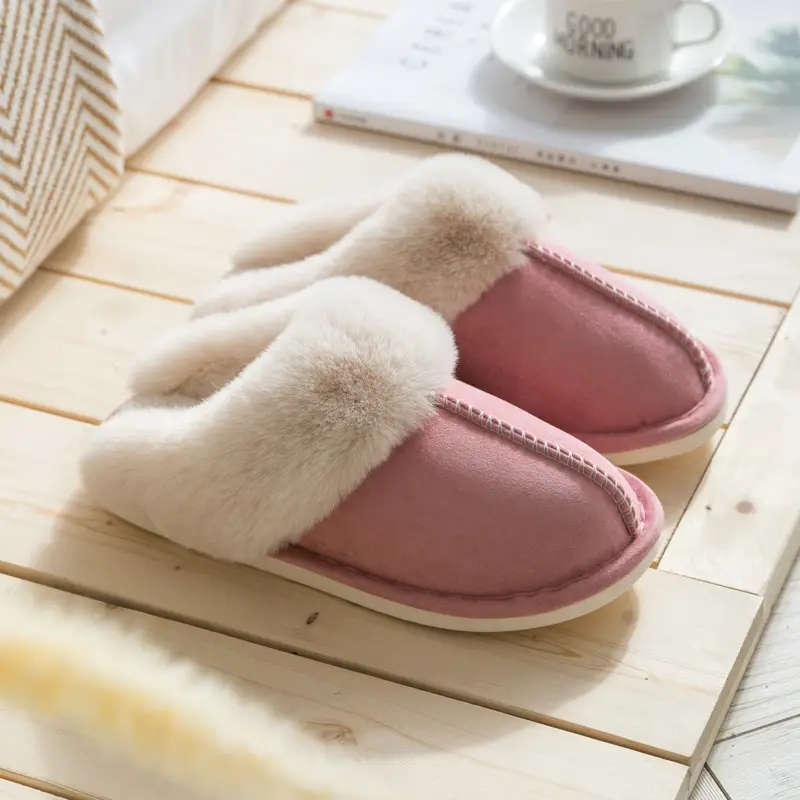 Cross-border explosions cotton slippers women autumn and winter home couples warm home plush confinement cotton shoes men manufacturers wholesale