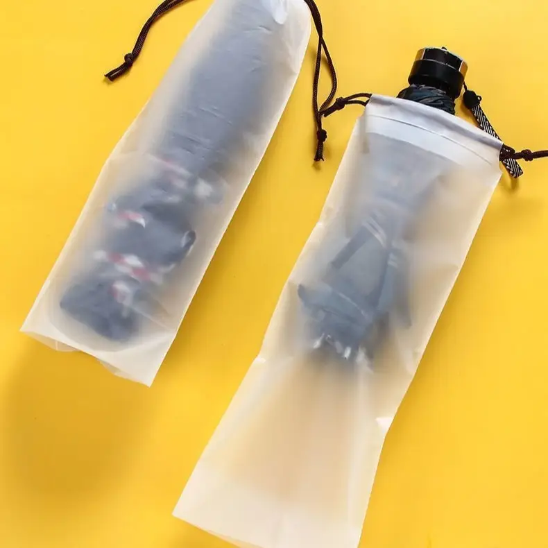 Drawstring Waterproof Umbrella Storage Bag White
