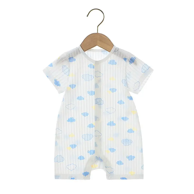 2025 Baby Cotton Jumpsuit with Letter Print & Belly Protection