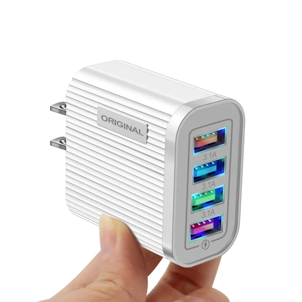 4 USB Travel Charging Head for Mobile Phones - Image 2
