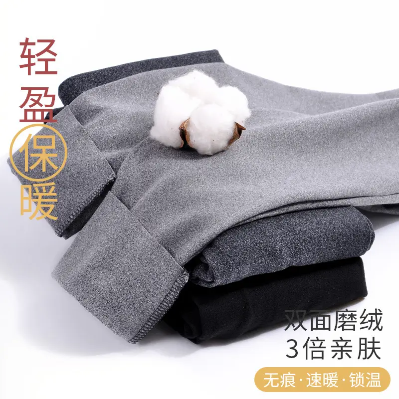 Black Velvet Padded Leggings Women Plus Size Winter Warm - Image 5