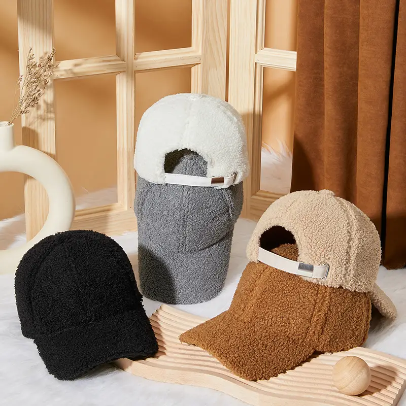 Winter Warm Duck Cap Windproof Lamb Plush Grey - Image 10