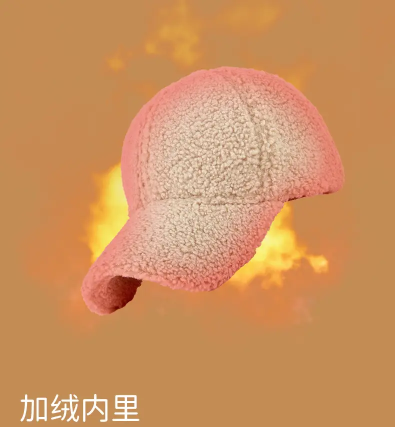 Winter Warm Duck Cap Windproof Lamb Plush Grey — feature 14