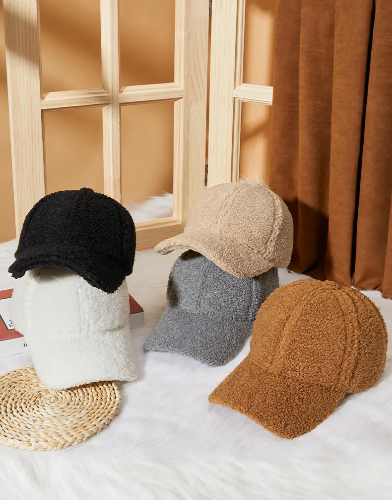 Winter Warm Duck Cap Windproof Lamb Plush Grey — feature 21