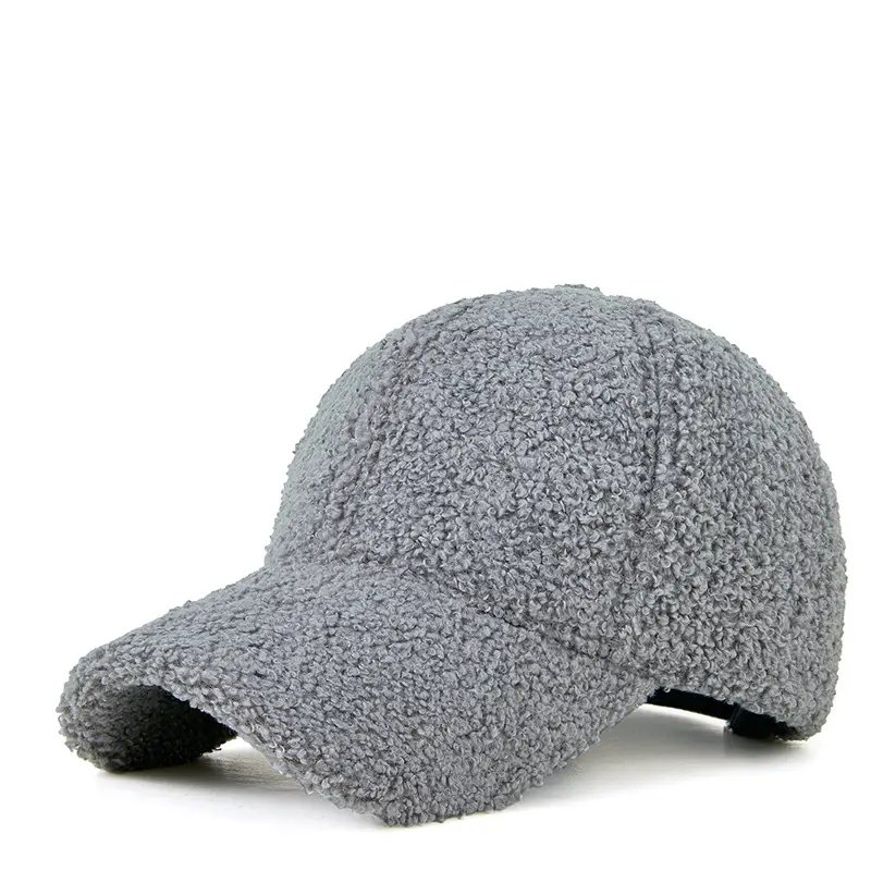 Winter Warm Duck Cap Windproof Lamb Plush Grey - Image 6