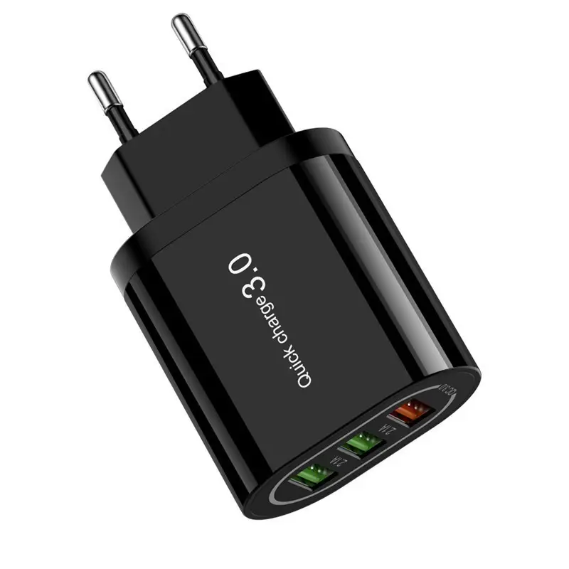3A QC3.0 3USB Fast Charging Charger for Mobile Phones