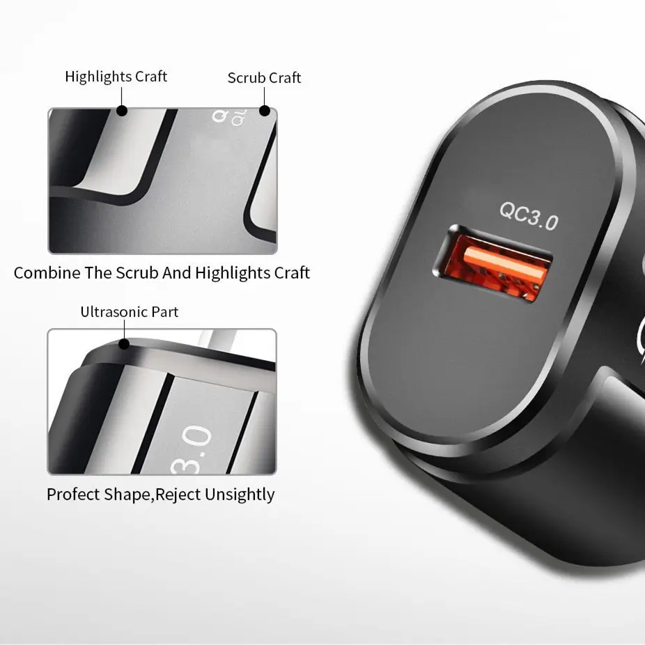18W 3A QC3.0 Fast Charging Car Charger - Image 5