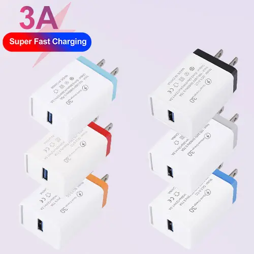 3A QC3.0 Fast Charging USB Charger European Gauge - Image 2