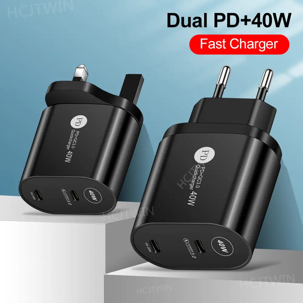 40W Double PD Fast Charging Type-C Charger - Image 2