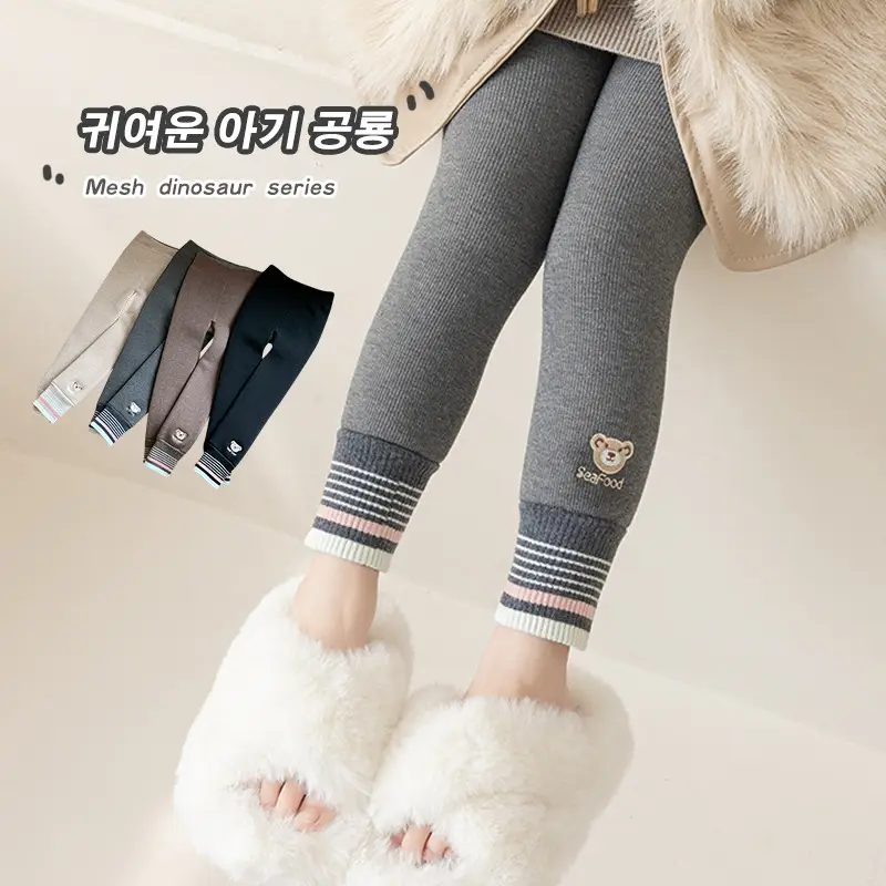 Korean Style Fleece Leggings Thick Warm Tights for Girls — feature 6