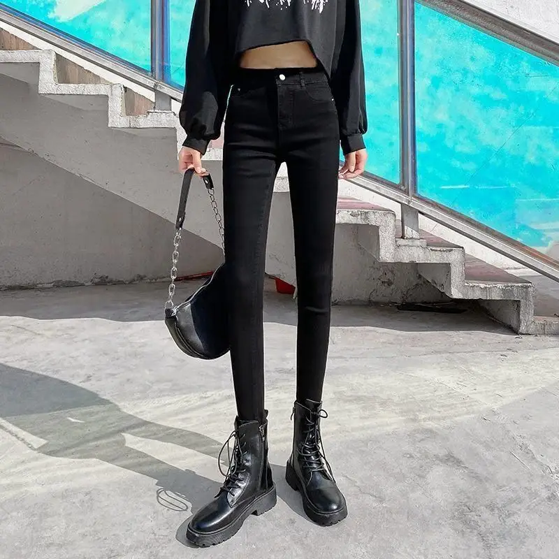Women Skinny Jeans Warm Fleece Lined Winter Slim Fit - Image 8