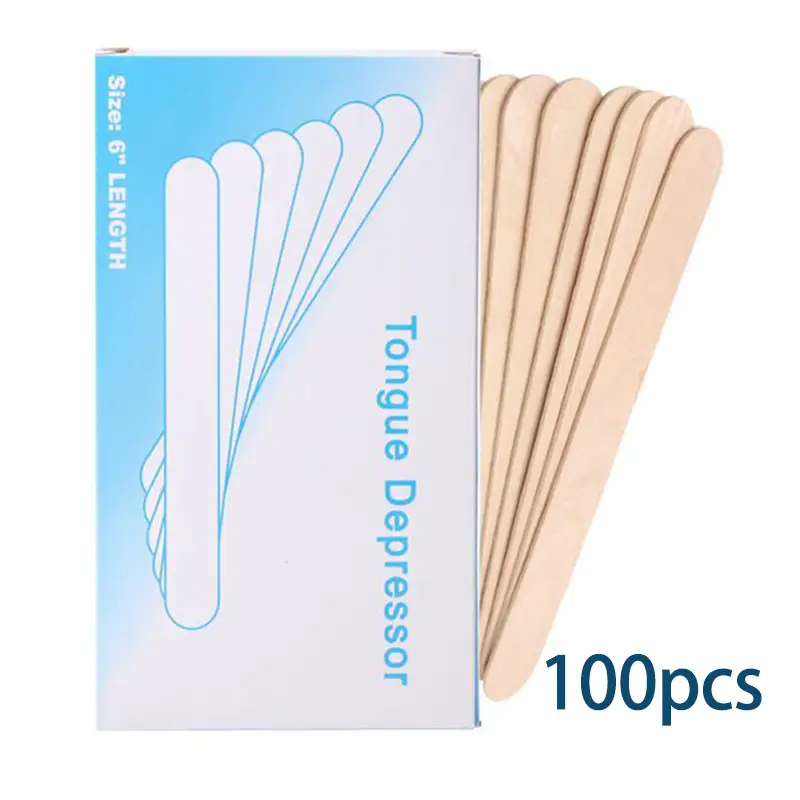 Disposable Tongue Depressor Wax Stick 100 Pack - Image 2