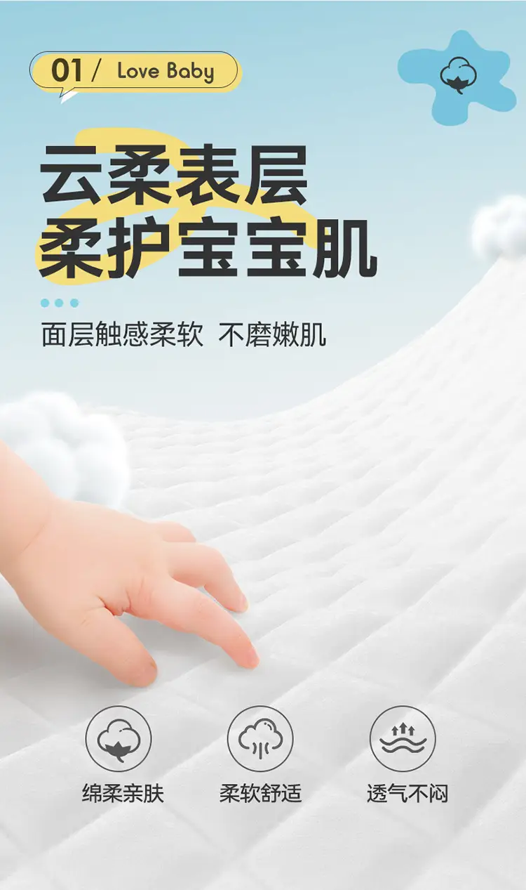 Kaili Baby Urine Insulation Pad 80pcs Waterproof Summer — feature 3