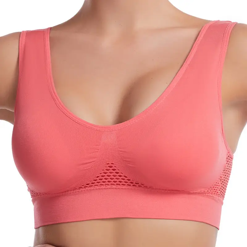 White Cut Out Mesh Sports Bra Large - Image 10