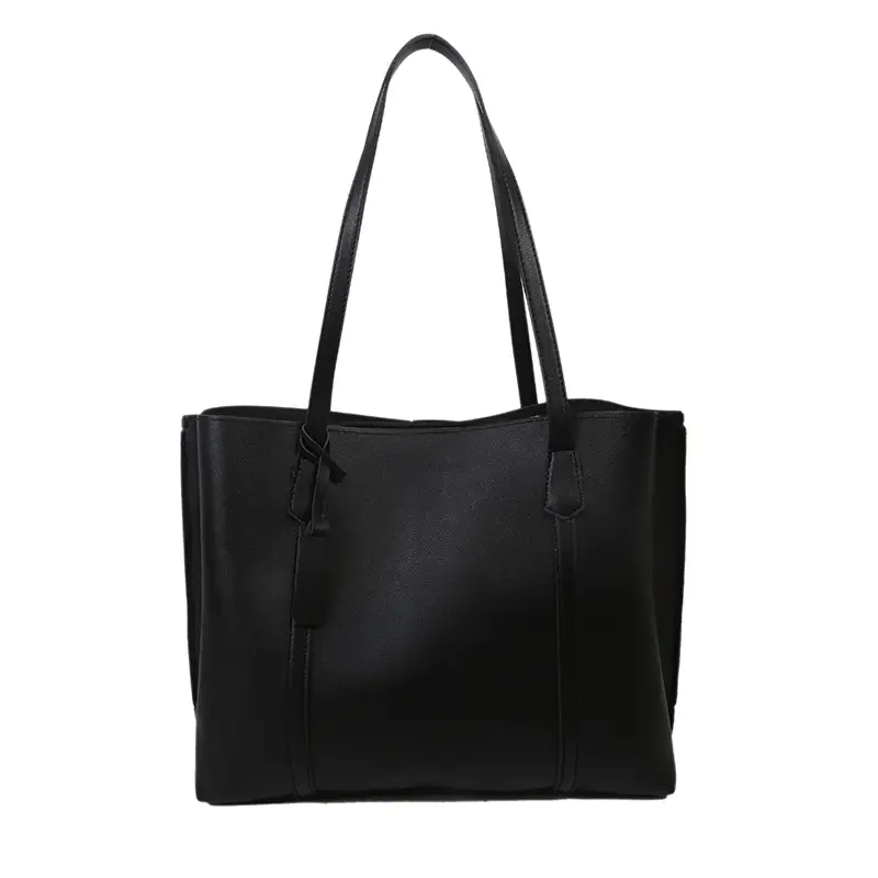 Women's Korean Style Shoulder Bag Black Large Capacity - Image 8