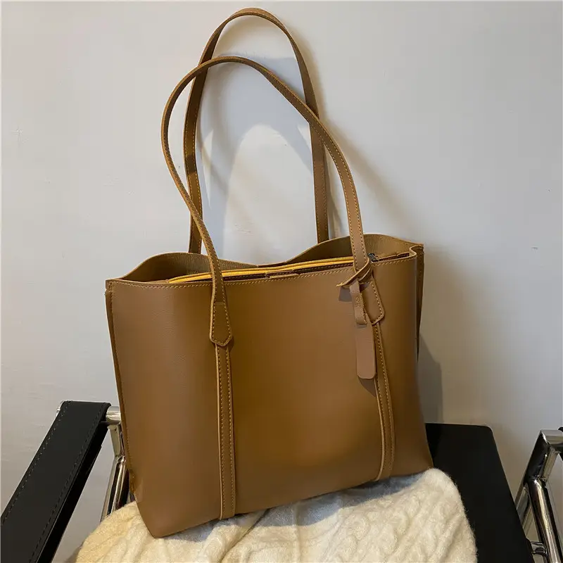 Women's Korean Style Shoulder Bag Black Large Capacity - Image 3