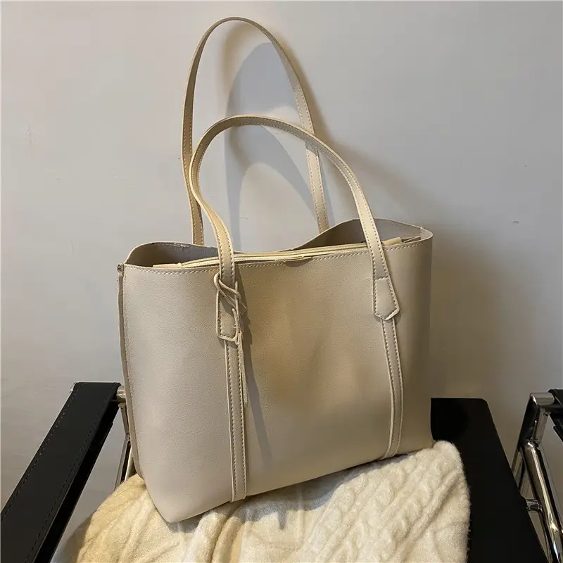 Women's Korean Style Shoulder Bag Black Large Capacity - Image 4