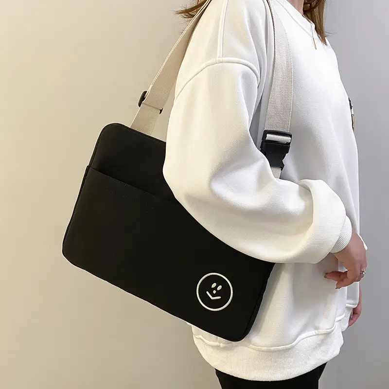 Pink Smiley Crossbody Bag for iPad Computer Protection